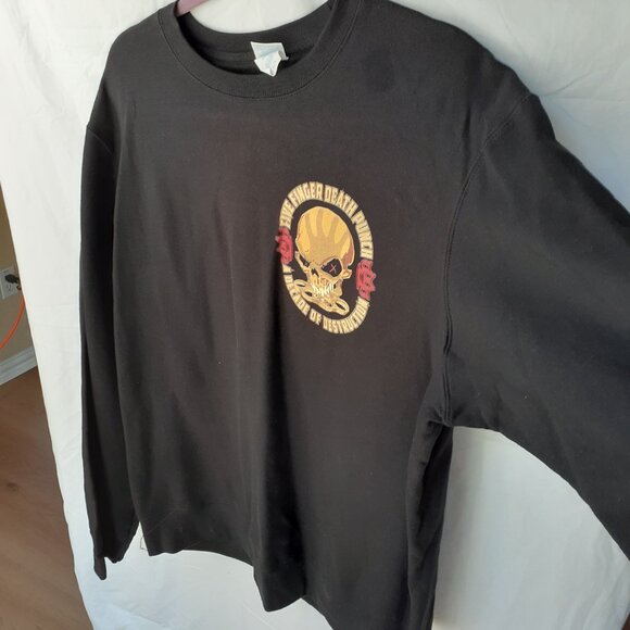 Five Finger Death Punch - Bonehead Cross - New Large Black Sweatshirt - Picture 3 of 7